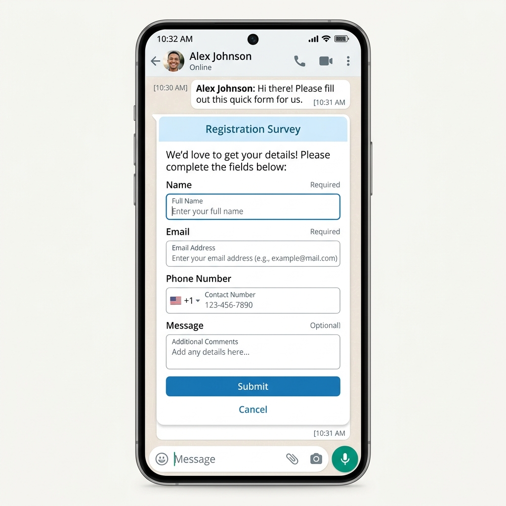 Native WhatsApp Forms